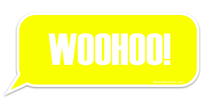 Sunshine Yellow WOOHOO! Sticker
